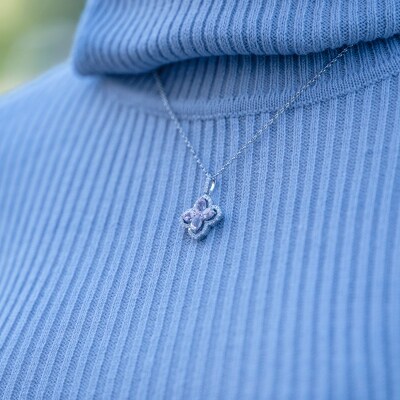 Pt モルガナイト/ダイヤモンド ペンダント(リリー)PA965AP