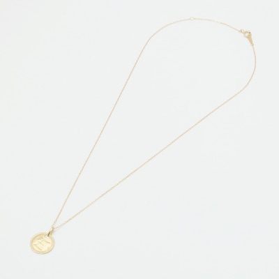 【K10】イニシャルペンダントネックレス　イニシャル:E