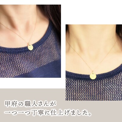 【K10】イニシャルペンダントネックレス イニシャル:M
