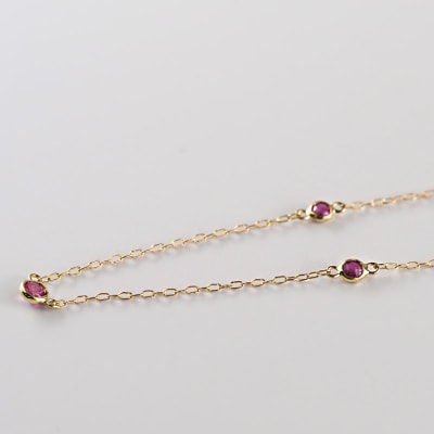 K18 ルビー ネックレス　28537