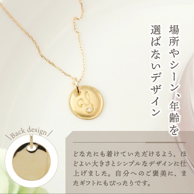 【K18】イニシャルペンダントネックレス イニシャル:E