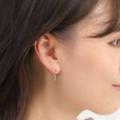 K10 リーフのピアス　10059