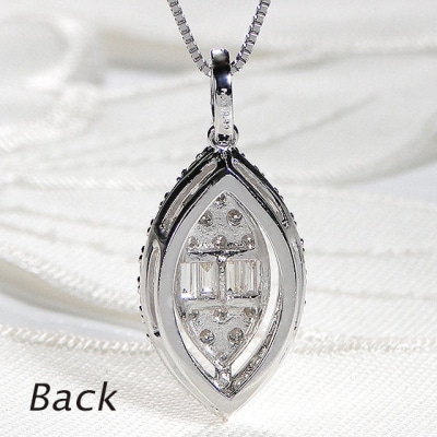天然ダイヤモンド ペンダントネックレス マーキスタイプ【1.00ct】PT900 ZPN-106