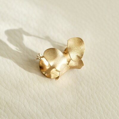 【ジュエリー】K18 イエローゴールド 地金 フープ ピアス 保証書付 SPB-1934