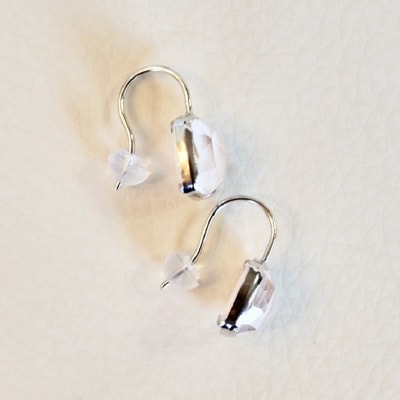 【ジュエリー】K18WG ホワイトゴールド ピンクオパールクォーツ ピアス 保証書付 IA-2653