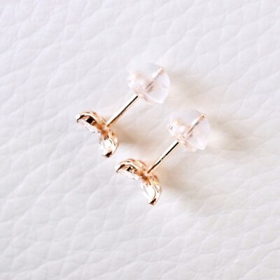 【ジュエリー】K10 イエローゴールド ホワイトトパーズ バタフライ 蝶 ピアス SE-2913