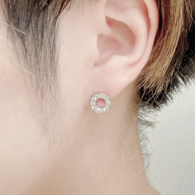 PT900　ダイヤモンドサークルピアス　K05108-H