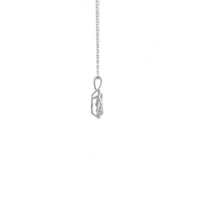 ダンシングストーンダイヤペンダント(ネックレス)K10WG・0.05ct[D10-0066]