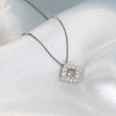 ダンシングストーンダイヤペンダント(ネックレス) プラチナ900 0.10ct (FTW-3831)
