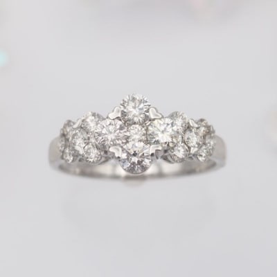 プラチナ 1.0ct ダイヤモンド リング　HR-009429