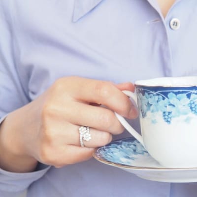 プラチナ 1.0ct フラワーダイヤモンド リング　HR-009428