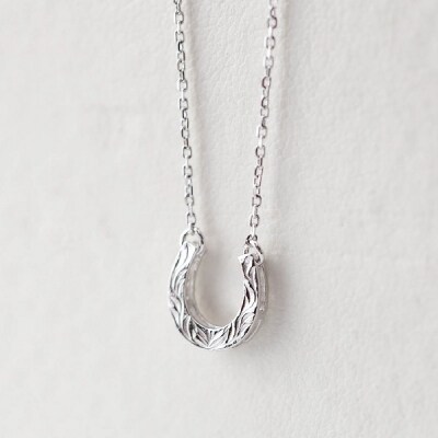 【プラチナ】リバーシブル馬蹄ネックレス/No.84