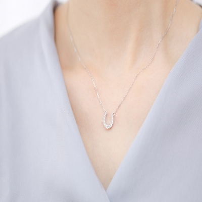 【プラチナ】リバーシブル馬蹄ネックレス/No.84