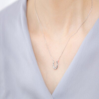 【プラチナ】リバーシブル馬蹄ネックレス/No.84