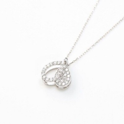 【プラチナ】パヴェダイヤネックレス0.31ct/ Pt(P0502)