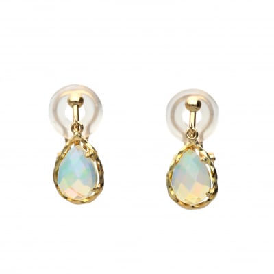 18金イエローゴールド　スィングオパールイヤリング(管理番号685203)