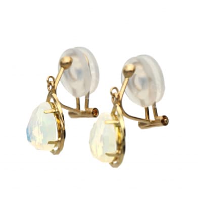 18金イエローゴールド　スィングオパールイヤリング(管理番号685203)