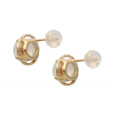 ラウンドオパールピアス　685410