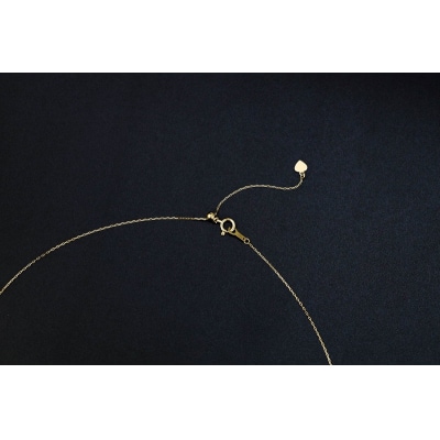 【K18】9mm 白蝶真珠一粒チェーンネックレス/No.88