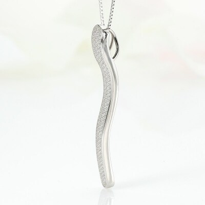パヴェネックレスエレガントウェーブ天然ダイヤモンド【0.52ct】PT950kf　KFPN24-1