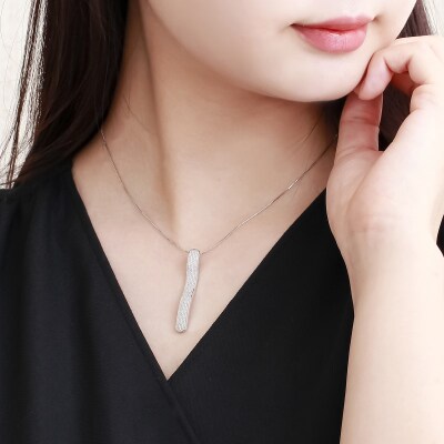 パヴェネックレスエレガントウェーブ天然ダイヤモンド【0.52ct】PT950kf　KFPN24-1