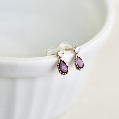 K10YG ロードライトガーネット アンティーク ピアス 保証書付 SE-1737