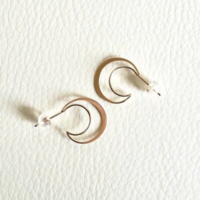 【ジュエリー】K10 イエローゴールド フープ サークル 輪っか ピアス 保証書付 SE-1342