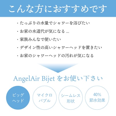 AngelAir Bijet TH-102(マイクロバブルシャワーヘッド)