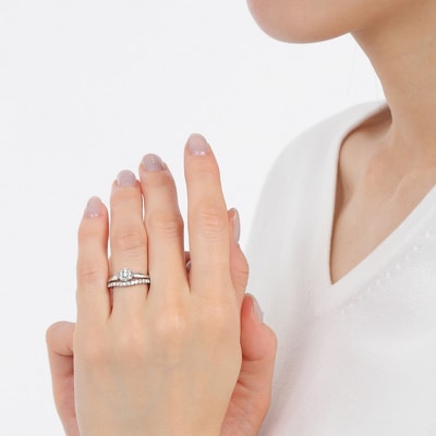 0.5CT プラチナ ダイヤモンド リング R3778DI-P2