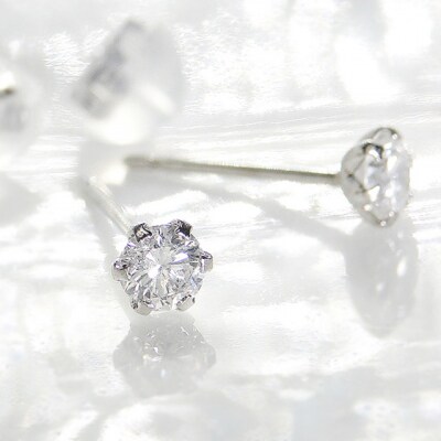 一粒ダイヤモンド シンプル スタッドピアス 0.3ct diae_fs_0002