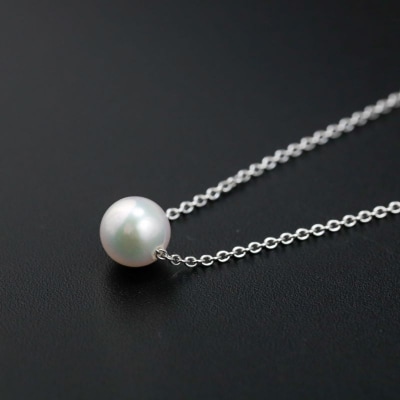 【SILVER】7.0-7.5mm アコヤ真珠スルーネックレス RM/No.86