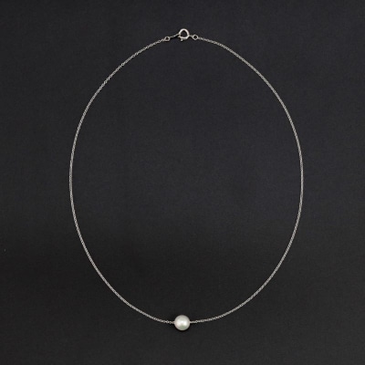【SILVER】7.0-7.5mm アコヤ真珠スルーネックレス RM/No.86