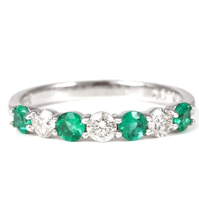 エメラルド ダイヤ プラチナ950ハードプラチナリング　R3604EM-P2