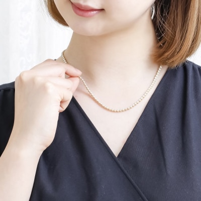 K18YGテニスネックレス　ストレート　ワイドシャトン　ダイヤモンド【5.00ct】K06014-H