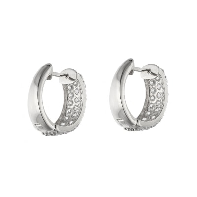 K18ホワイトゴールド ダイヤモンド1.0ctピアス 43-6250