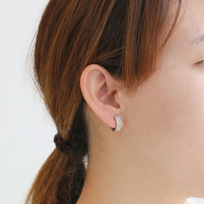 K18ホワイトゴールド ダイヤモンド1.0ctピアス 43-6250