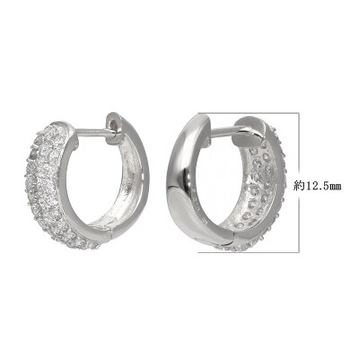 K18ホワイトゴールド ダイヤモンド0.5ctピアス 43-6266