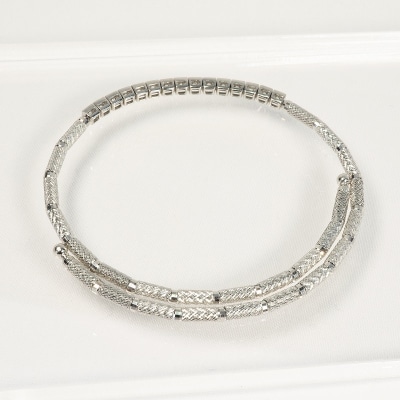 Pt950 0.50ct ダイヤモンド形状記憶バングルP3116