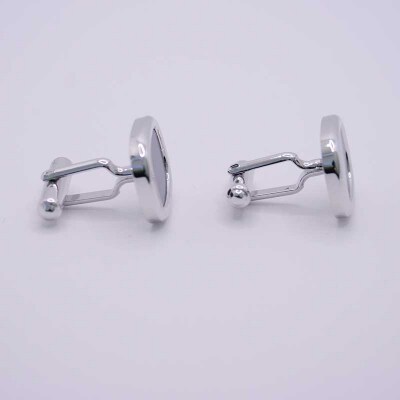 シルバー925　オニキスカフスボタン　OH-020