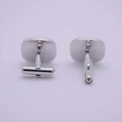 シルバー925　オニキスカフスボタン　OH-020