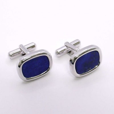 シルバー925　ラピスラズリカフスボタン　OH-019