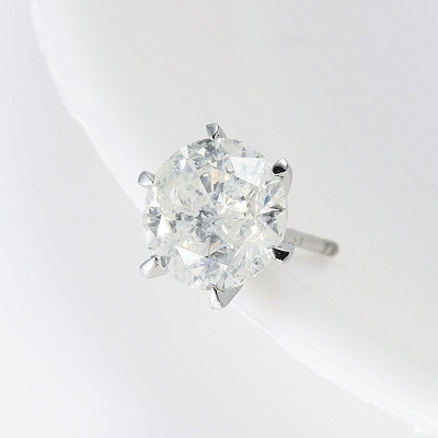 大粒1カラット2粒スタッドピアス6本爪天然ダイヤモンド【2ct】PT900 DPEPT2001-1