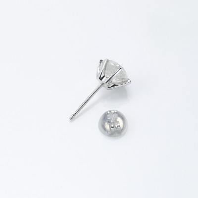 大粒1カラット2粒スタッドピアス6本爪天然ダイヤモンド【2ct】PT900 DPEPT2001-1