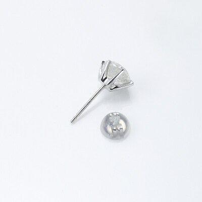 大粒1カラット2粒スタッドピアス6本爪天然ダイヤモンド【2ct】PT900 DPEPT2001-1