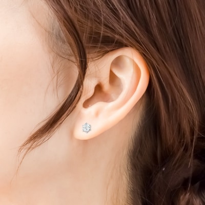 大粒1カラット2粒スタッドピアス6本爪天然ダイヤモンド【2ct】PT900 DPEPT2001-1