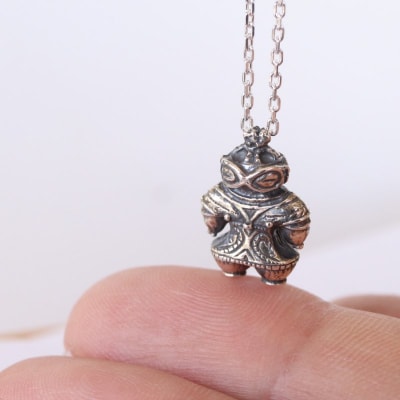 【縄文のアクセサリーDo-goods】 SILVER925 豆遮光器土偶のネックレス　659-671