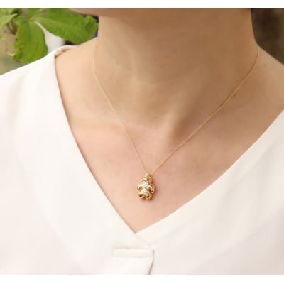 【縄文アクセサリーDo_goods】 K18 豆遮光器土偶のネックレス　659-486