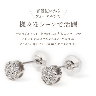 トータル0.20キャラット　PT900 ダイヤモンドピアス　E150DI-P