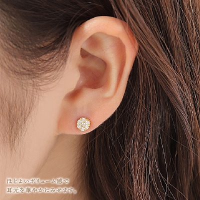 トータル0.3キャラット　K18 ダイヤモンドピアス　E151DI-Y