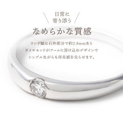 K10WG 0.10CT ダイヤモンドリング【R3620DI】